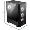 Image de MSI Mag Forge 112R (ATX, ITX), Boîtier PC, Noir, Transparent