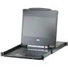 Image de Commutateur KVM, ATEN CL6708MW, 8 ports, Console LCD FullHD 17,3 , DVI + USB, Rail unique 19