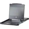 Image de Aten Commutateur KVM LCD 1 pouce 8 ports USB-DVI French CL6708MW D, Commutateur KVM, Noir
