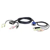Image de Ensemble de câbles KVM ATEN 2L-7DX3U, VGA à DVI-A, USB, audio, longueur de 3 m