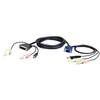 Image de ATEN VGA USB to DVI KVM Cable 3m - 3 m - USB - VGA - Noir - 2L-7DX3U