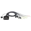 Image de ATEN Commutateur KVM câble DisplayPort USB 2 ports avec sélecteur de port distant