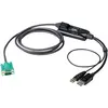 Image de Aten CV190 Câble clavier / vidéo / souris (KVM) (1.80 m), Câble vidéo, Noir