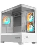 Image de Gigabyte C201 PANORAMIC ICE - Mid tower - micro ATX - panneau latéral fenêtré (verre trempé) - pas d'alimentation - noir - USB/Audio