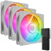Image de Cooler Master CooMas Mobius 120P ARGB 3-Pack Blanc (120 mm, 3x), Ventilateur PC, Blanc, Multicolore