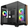 Image de Boîtier PC gaming Cooler Master Elite 481 Wood Moyen tour Noir avec panneau latéral en verre trempé