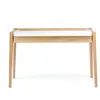 Image de Bureau 2 Tiroirs "Feldbach" 126cm Chêne & Blanc