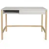 Image de Bureau 1 tiroir 112x60x76 cm gris et chêne