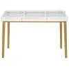 Image de Bureau Design 3 Tiroirs "Lindenhof" 120cm Blanc & Chêne