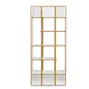 Image de Etagère 5 niveaux 90x35x210 cm chêne et blanc