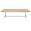 Image de Table rectangulaire en bois et métal noir L200