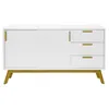 Image de Buffet 3 Tiroirs & 2 Portes "Kensal" 149cm Chêne & Blanc