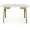 Image de Bureau Design 2 Tiroirs "Nice" 140cm Chêne & Blanc
