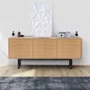 Image de Buffet 3 Portes Triangle "Camden" 175cm Chêne & Noir