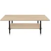 Image de Table basse double plateau 120x65x45 cm chêne et noir