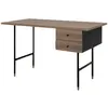 Image de Bureau Design 2 Tiroirs "Jugend" 130cm Noyer