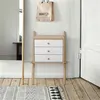 Image de Table de Chevet Murale 3 Tiroirs "Wiru" 70cm Chêne & Blanc