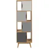 Image de Bibliothèque Design "Avon" 191cm Chêne & Gris