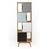 Image de Bibliothèque Design "Avon" 191cm Chêne & Bleu