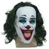 Image de Masque The Joker Sourire effrayant Halloween Fête - Taille Unique - Blanc&Vert #3