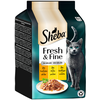 Image de 6x50g Fresh & Fine, dinde poulet volaille en gelée Sheba pâtée pour chat