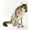 Image de Peluche loup assis géant 105 cm
