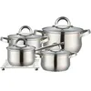 Image de Batterie de Cuisine Induction Acier Inox. 9 pcs, Couvercles + Dessous de Plat Maestro MR-2021 Argent