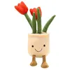 Image de Peluche tulipe Mine réjouie 35cm A-rouge