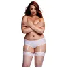 Image de Shorty rose blanches ouverture entrejambe xl baci lingerie bw3122-whtxl