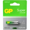 Image de GP Batteries 1x4 GP Super Alkaline 1,5V AAA Micro LR03 Nouveau 03024AETA-B4 (4 pcs, AAA, 422 mAh), Batteries + piles