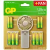 Image de GP Batteries GP - Ultra Alkaline 12xAA + 12xAAA batteries + hand fan (25 pcs, AA, AAA), Batteries + piles