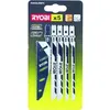 Image de RYOBI - Carte 5 lames scie sauteuse FLUSHCUT bois 10 TPI, chantournage 14 TPI, inversé 10 TPI - RAK05JSBFC