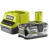 Image de Batterie pour outil et chargeur Ryobi RC18120-150 5133003366 18 V 5.0 Ah Li-Ion
