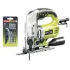 Image de Scie sauteuse pendulaire RYOBI 600W 85mm bois - coffret de 5 lames RJS-850KA5