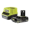 Image de 1 batterie lithium+ 18V ONE+ 2,0 Ah compacte et 1 chargeur rapide 2,0 A - RC18120-120C
