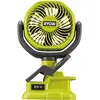 Image de Ryobi Ventilateur à clipser sur batterie, Ventilateur, Vert
