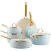 Image de Greenpan Padova Azzurro Chiaro, Poêle + casserole, Or, Bleu