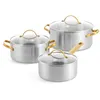 Image de Set 3 faitouts 18/20/24 cm inox triply - Padova Reserve - Greenpan - Argent / Métallique - Aluminium