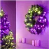 Image de Twinkly, Couronne décorative, Wst pnie o wietlony wieniec - 50 RGB LED Regal 24 zielony przewód type wtyczki C