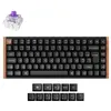 Image de Clavier gaming avec et sans fil mécanique Bluetooth Azerty Keychron K2 HE Noir et Bois