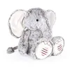 Image de Peluche elephant gris et rouge 25cm