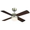 Image de Colosseum 90 cm Brushed Nickel Indoor LED Ceiling Fan, Dimmable LED Light Kit with Opal Frosted Glass
