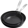 Image de Greenpan Copenhagen 2delige Pannenset met keramische antikleeflaag 20/28cm, Poêle + casserole, Noir