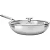Image de KitchenAid 3PLY Cvd Wok 28cm / 3.57L Uncoated, Poêle + casserole, Argent