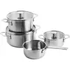 Image de KitchenAid Stainless Steel Pannenset 4-delig, Set de poêles et de casseroles, Argent