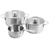 Image de KitchenAid Kit de dépannage en acier inoxydable 3 pièces, Set de poêles et de casseroles, Argent