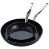 Image de Greenpan Barcelona Pro 2delige Pannenset met keramische antikleeflaag 20/28 cm, Poêle + casserole, Noir