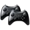 Image de 2PCS Qumox Manette Contrôleur U Pro Joystick de Jeux Double Analogique sans fil compatible avec Nintendo Wii U noire