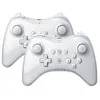 Image de 2PCS Qumox Manette Contrôleur U Pro Joystick de Jeux Double Analogique sans fil compatible avec Nintendo Wii U blanche