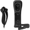 Image de 2 en 1 Manette Wiimote Motion Plus intégré et Nunchunk QUMOX compatible pour Nintendo Wii et Wii U -QUMOX® noire